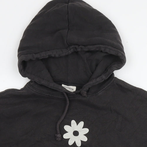 Pull&Bear Womens Brown Cotton Pullover Hoodie Size S Pullover - Kind Mood Flower