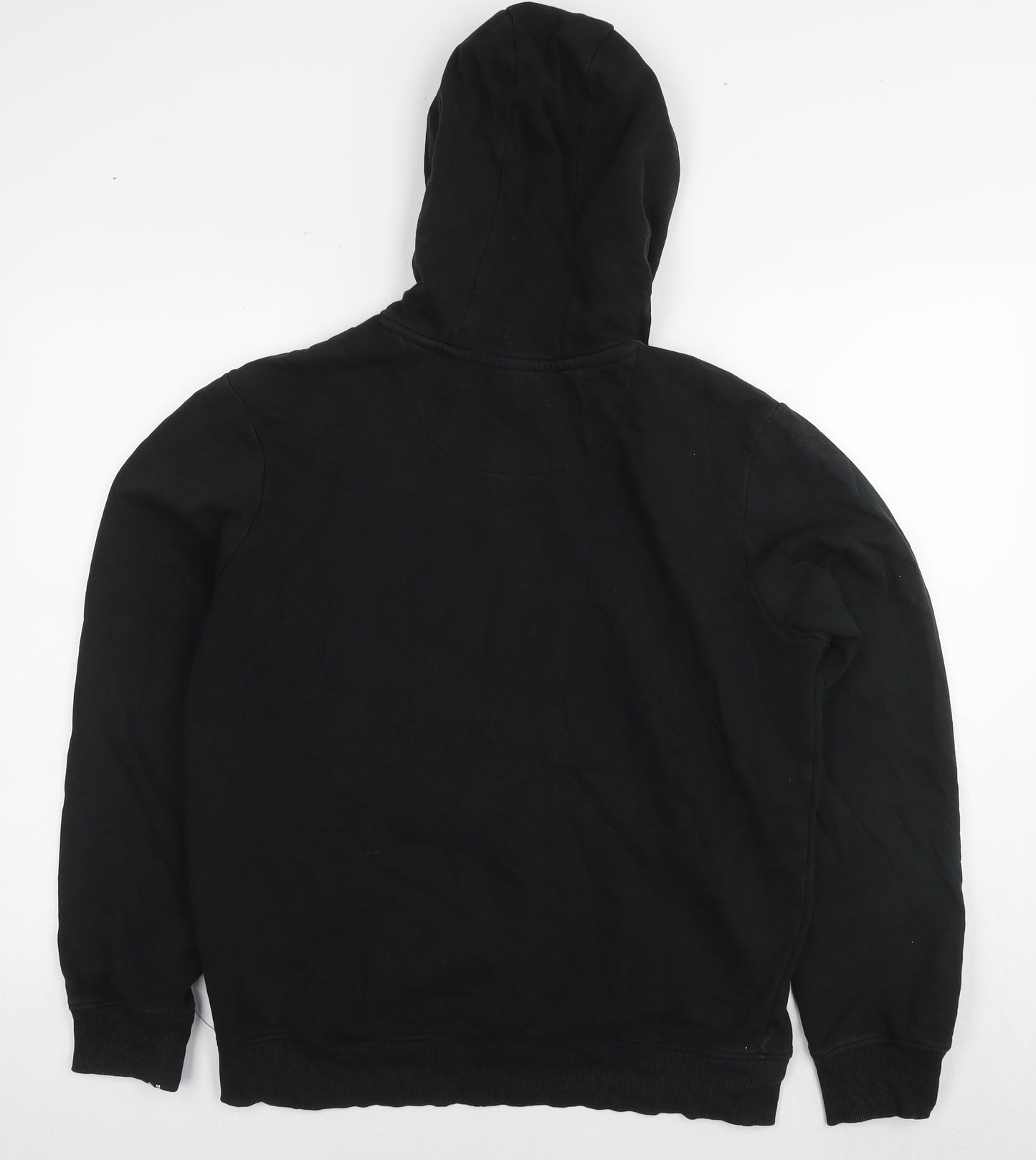 Brave Soul Mens Black Cotton Pullover Hoodie Size M