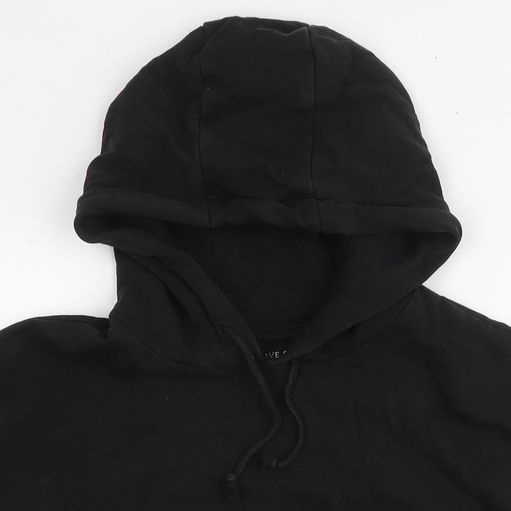 Brave Soul Mens Black Cotton Pullover Hoodie Size M