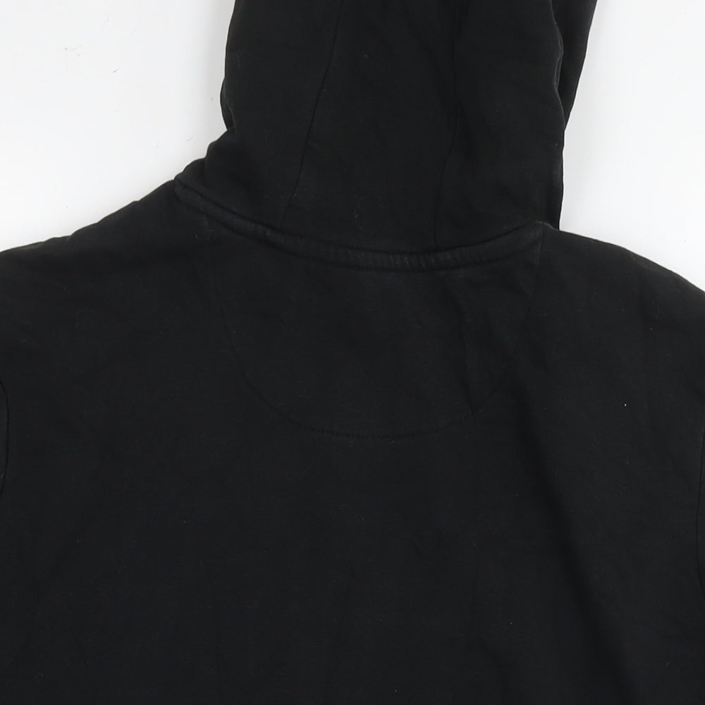 Brave Soul Mens Black Cotton Pullover Hoodie Size M