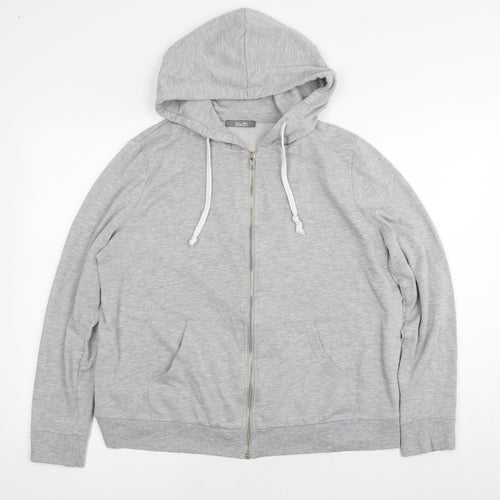 South Womens Grey Cotton Full Zip Hoodie Size 18 Zip
