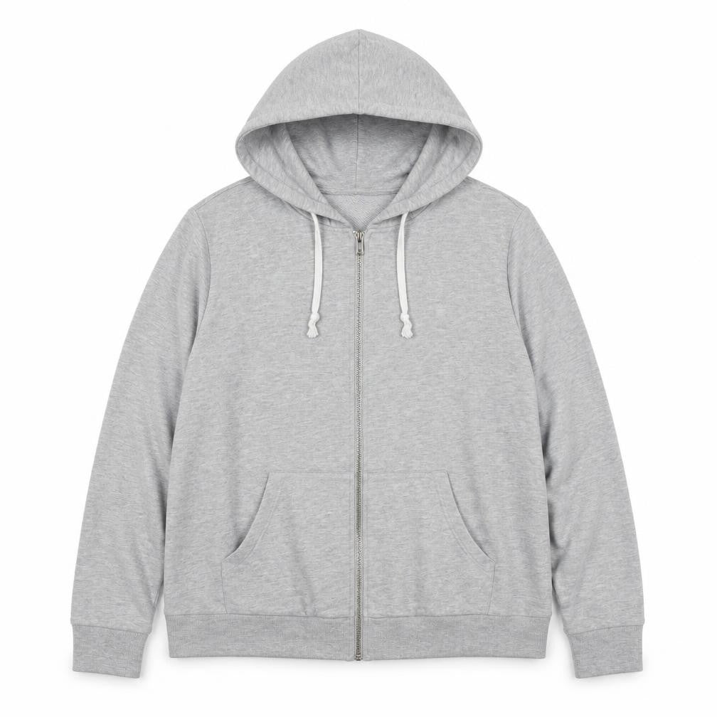 South Womens Grey Cotton Full Zip Hoodie Size 18 Zip