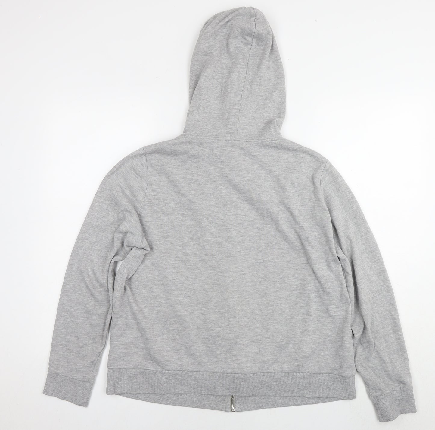 South Womens Grey Cotton Full Zip Hoodie Size 18 Zip