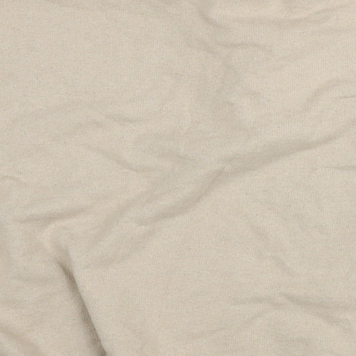 Boohoo Womens Beige Cotton Pullover Sweatshirt Size M Pullover