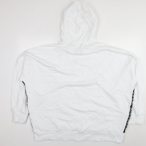 GOODMOVE Womens White Cotton Pullover Hoodie Size 22 Pullover - Logo