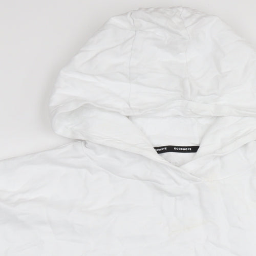 GOODMOVE Womens White Cotton Pullover Hoodie Size 22 Pullover - Logo