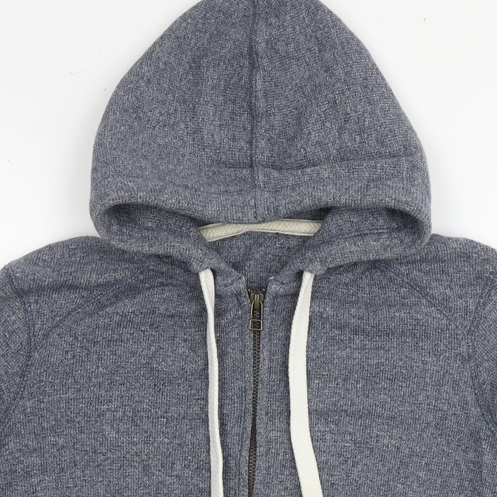 NEXT Womens Blue Cotton Full Zip Hoodie Size 8 Zip