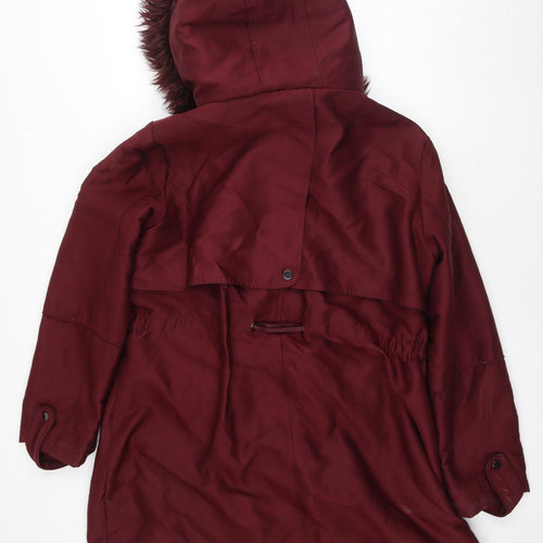 NEXT Womens Red Parka Coat Size 20 Zip