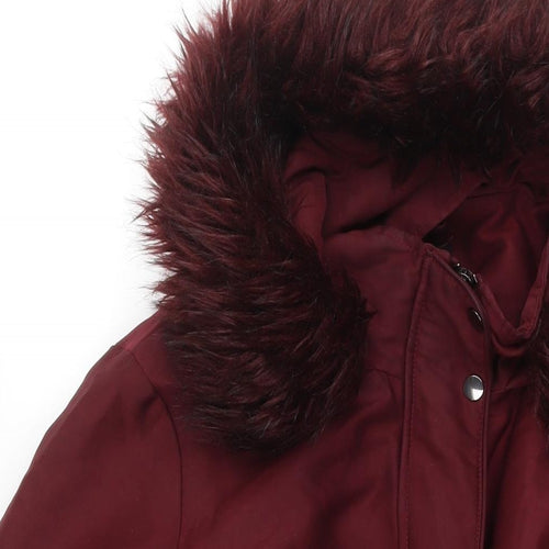 NEXT Womens Red Parka Coat Size 20 Zip