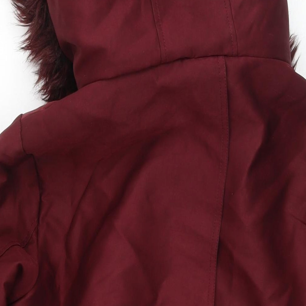 NEXT Womens Red Parka Coat Size 20 Zip