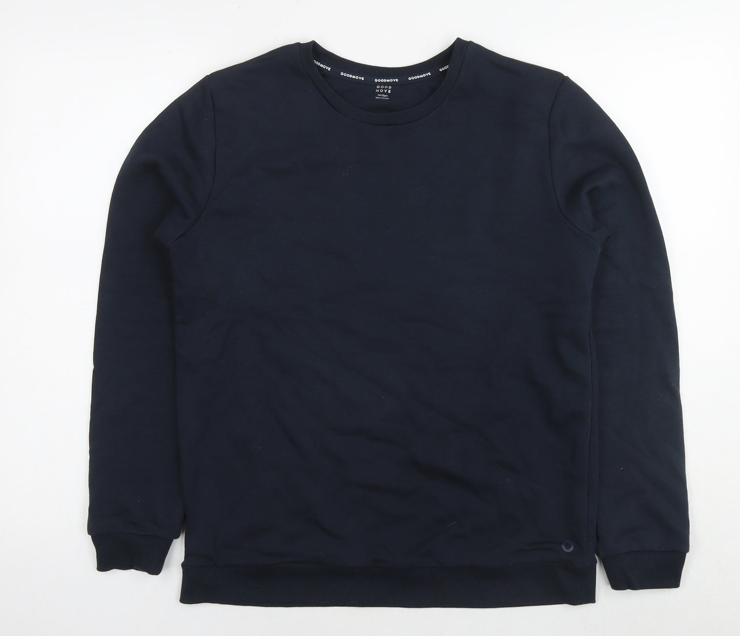 GOODMOVE Boys Blue Cotton Pullover Sweatshirt Size 14-15 Years Pullover
