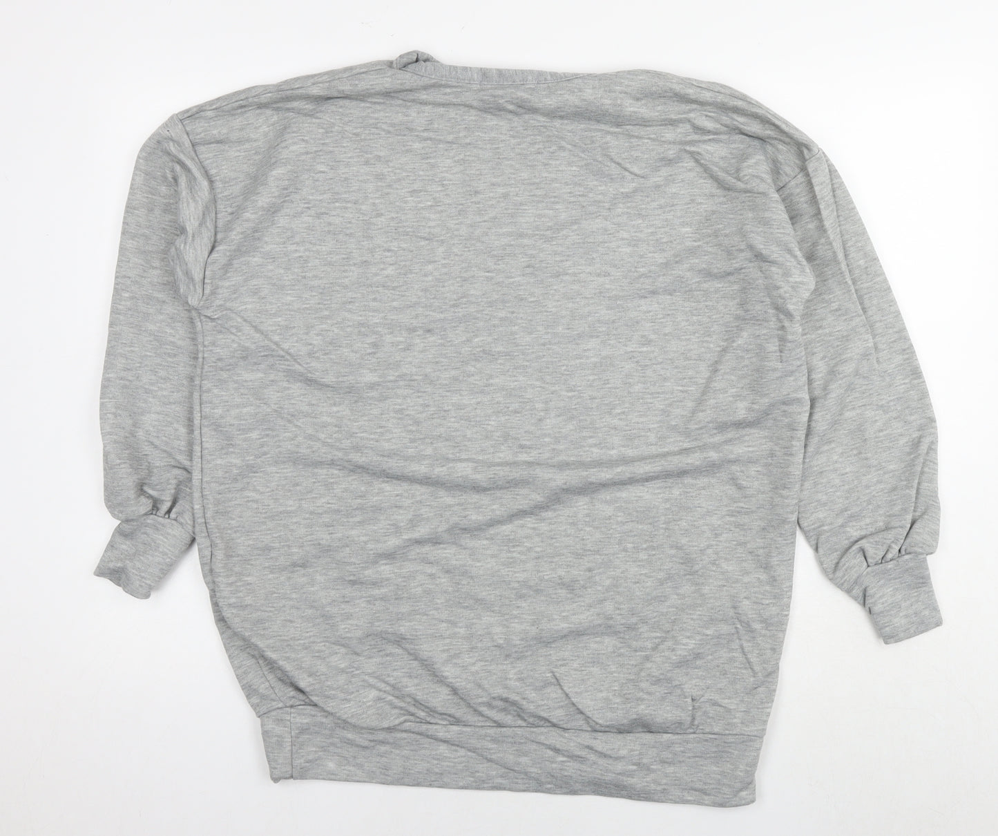 New Girl Order Womens Grey Polyester Pullover Sweatshirt Size 8 Pullover - Tunic Logo