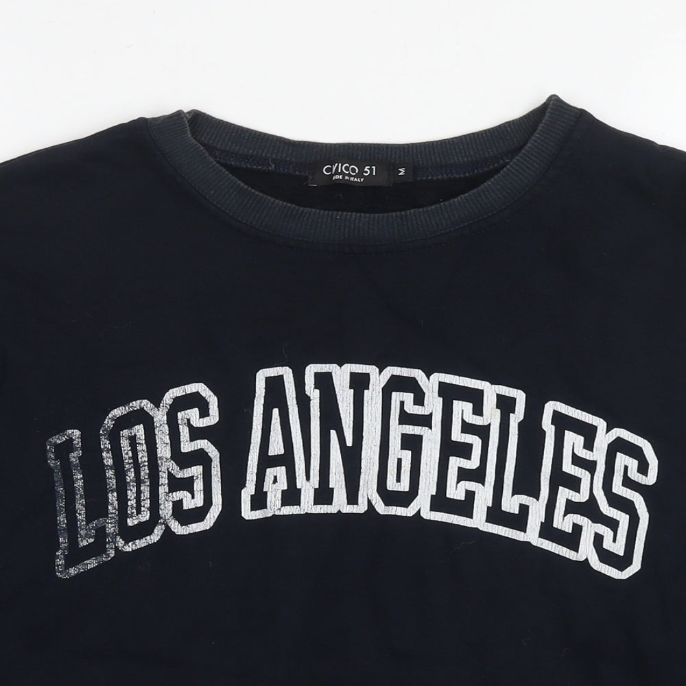 Civico 51 Womens Blue Cotton Pullover Sweatshirt Size M Pullover - Los Angeles