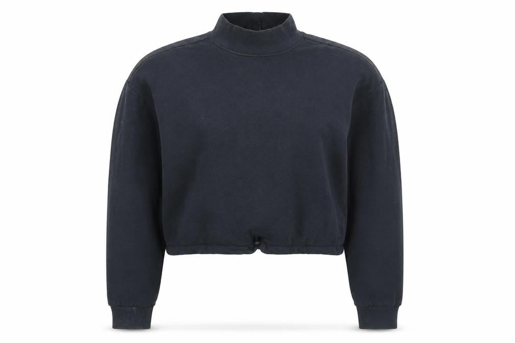 Front view of Divided by H&M women’s grey cotton pullover sweatshirt, size M, pullover