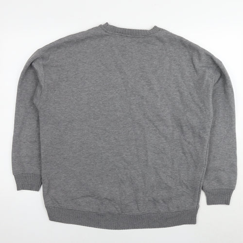 Zara Womens Grey Polyester Pullover Sweatshirt Size S Pullover