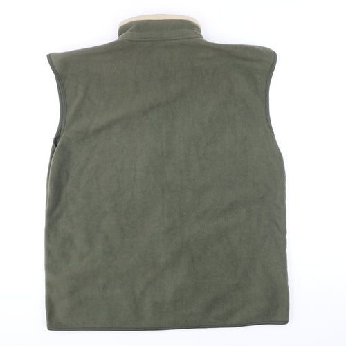 GoGo Mens Green Gilet Waistcoat Size 2XL Zip