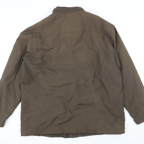 Cotton Traders Mens Brown Jacket Coat Size 2XL Zip