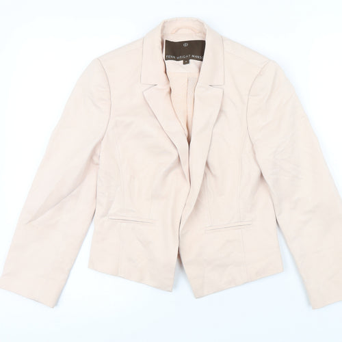 Fenn Wright Manson Womens Pink Herringbone Jacket Blazer Size 8