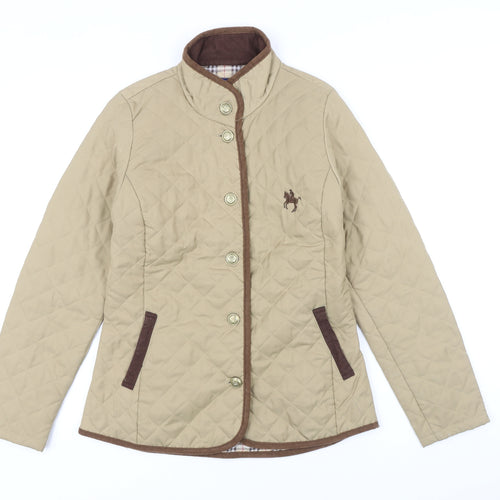 Sandwich Womens Beige Quilted Coat Size M Button