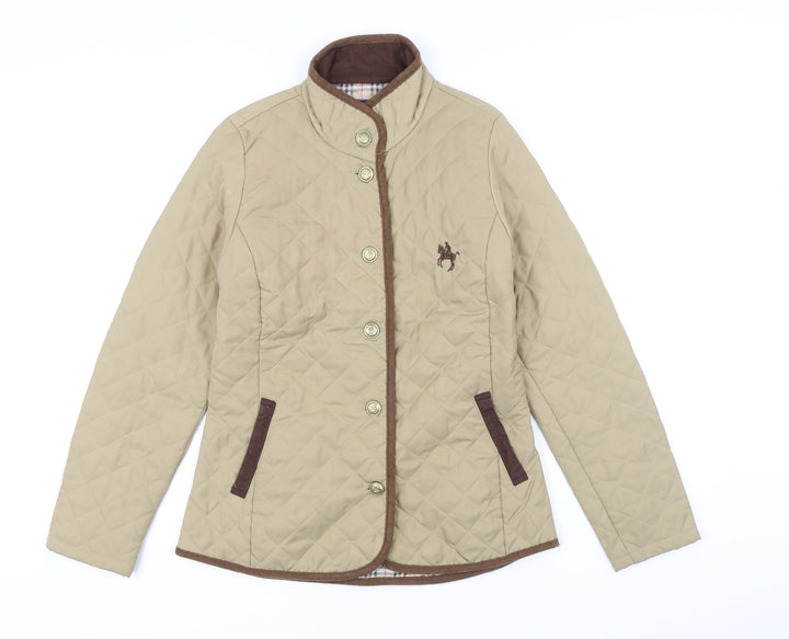 Sandwich Womens Beige Quilted Coat Size M Button