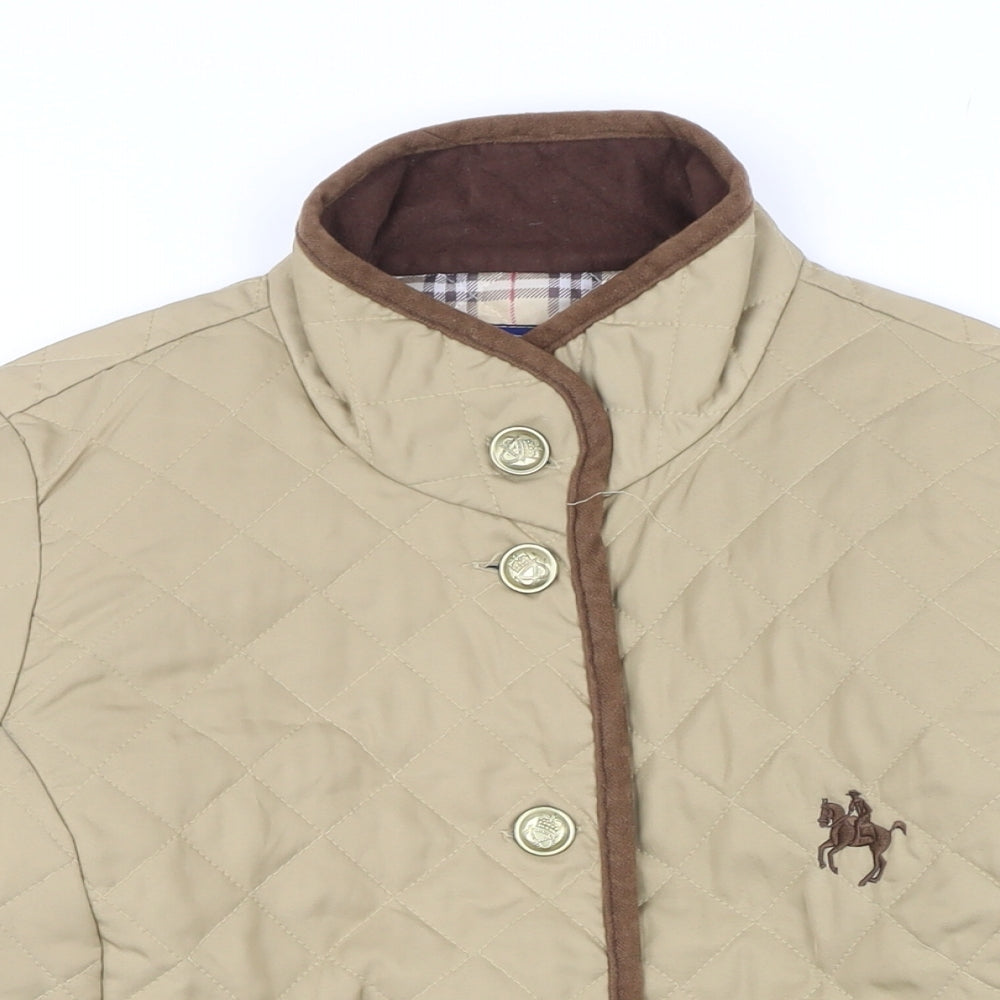 Sandwich Womens Beige Quilted Coat Size M Button