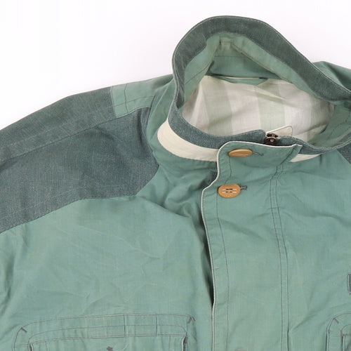 Melka Mens Green Jacket Coat Size XL Zip