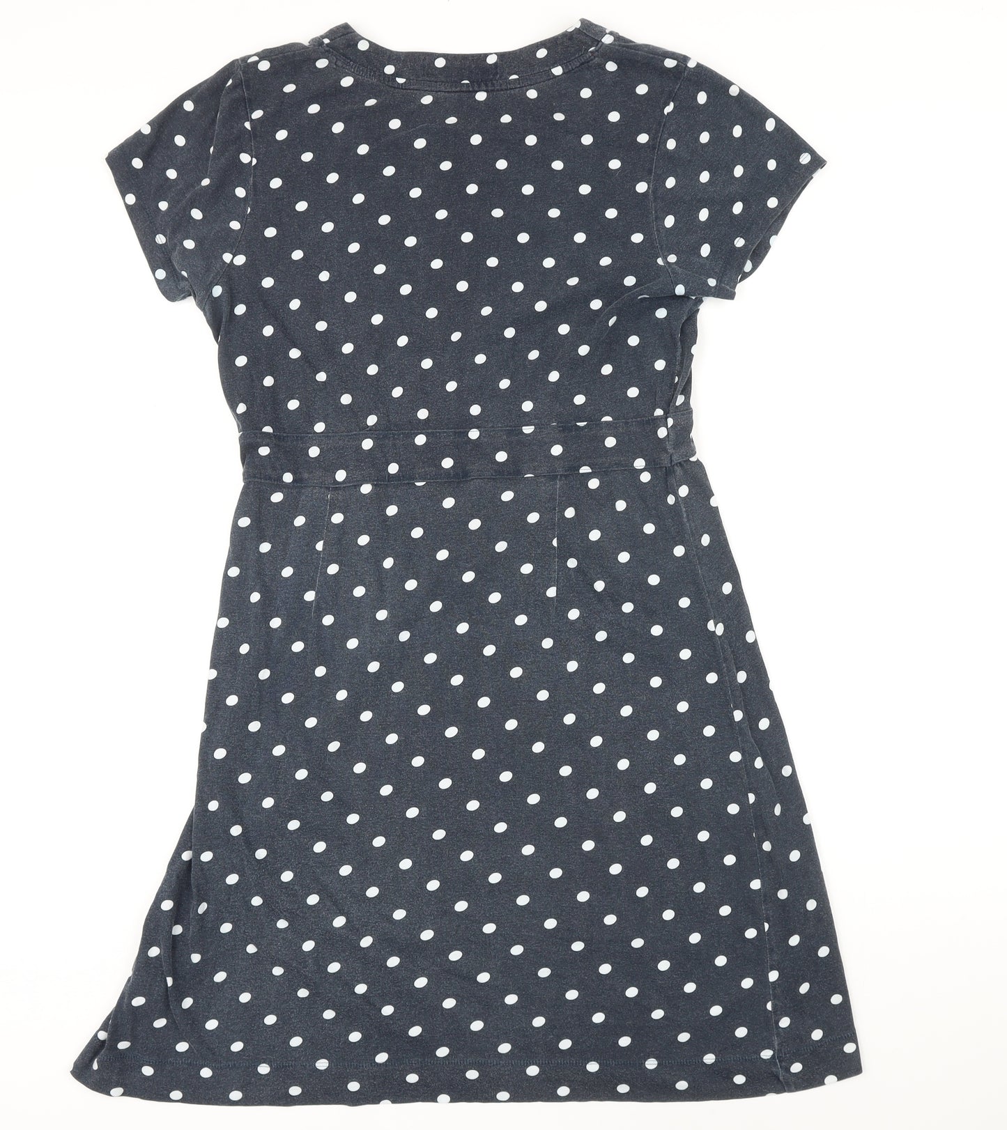 Mudd&Water Womens Blue Polka Dot 100% Cotton A-Line Size 14 Scoop Neck