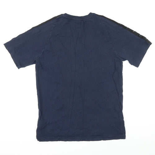 Nike Mens Blue Cotton T-Shirt Size M Round Neck