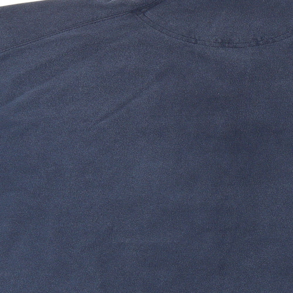 Russell Mens Blue 100% Cotton Polo Size 3XL Collared Button