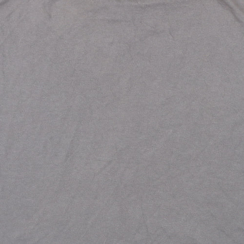 HUGO BOSS Mens Grey Cotton Blend T-Shirt Size M Round Neck