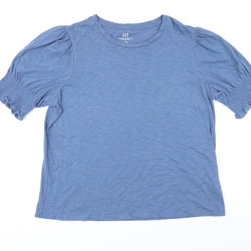 Gap Womens Blue 100% Cotton Tunic T-Shirt Size 28 Boat Neck