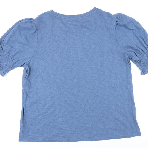 Gap Womens Blue 100% Cotton Tunic T-Shirt Size 28 Boat Neck