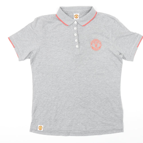 Crest Womens Green Cotton Basic Polo Size 16 Collared - Manchester United