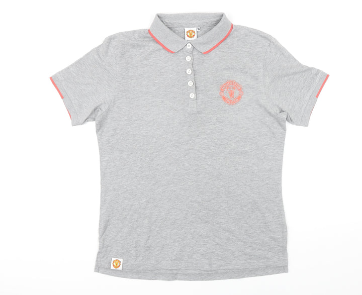 Crest Womens Green Cotton Basic Polo Size 16 Collared - Manchester United