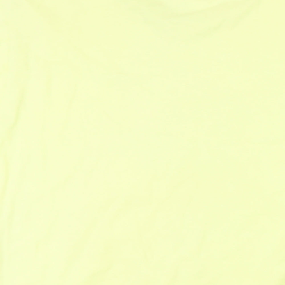 Slazenger Womens Yellow 100% Cotton Basic T-Shirt Size 2XL V-Neck