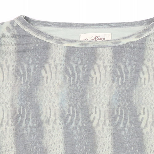 A Postcard From Brighton Womens Multicoloured Animal Print Polyester Basic T-Shirt Size M Boat Neck