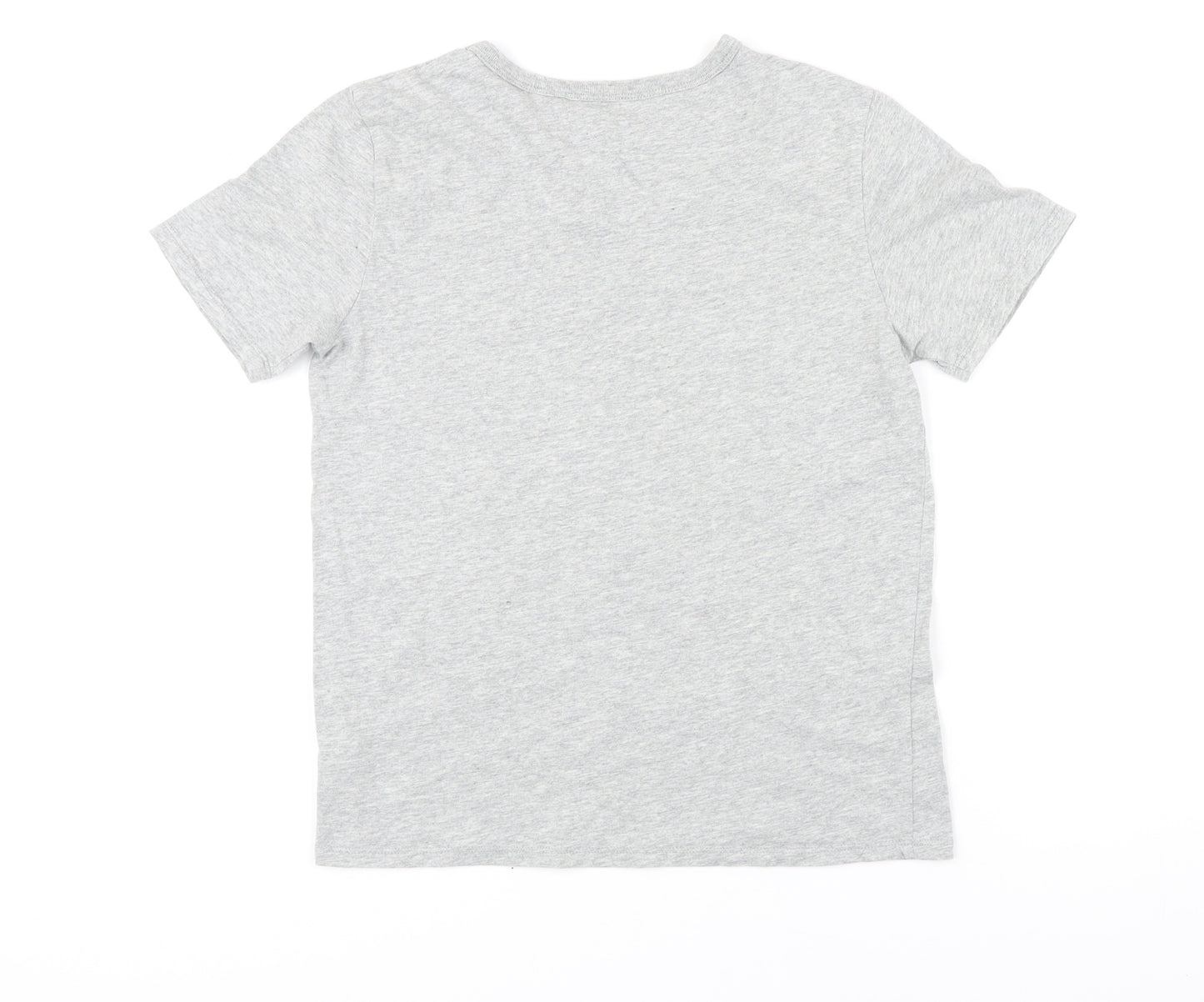 Gap Boys Grey 100% Cotton Basic T-Shirt Size 12-13 Years Round Neck - Stranger Things Hawkins High School