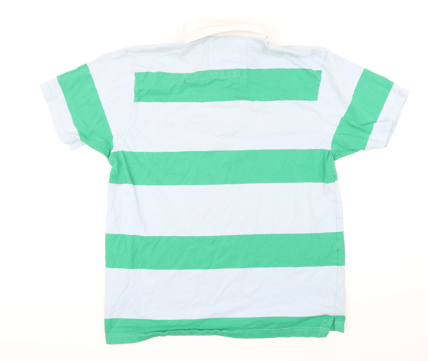 Crew Clothing Mens Multicoloured Striped 100% Cotton Polo Size XL Collared Button