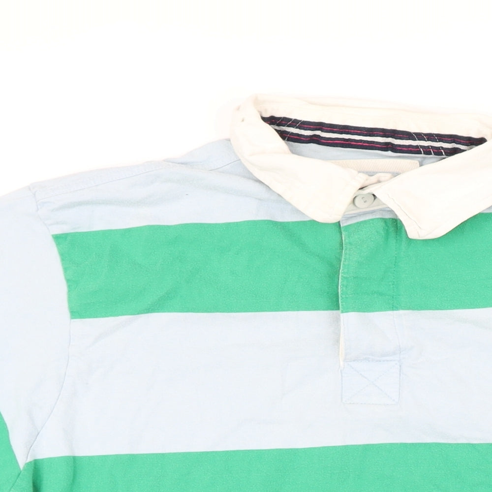 Crew Clothing Mens Multicoloured Striped 100% Cotton Polo Size XL Collared Button
