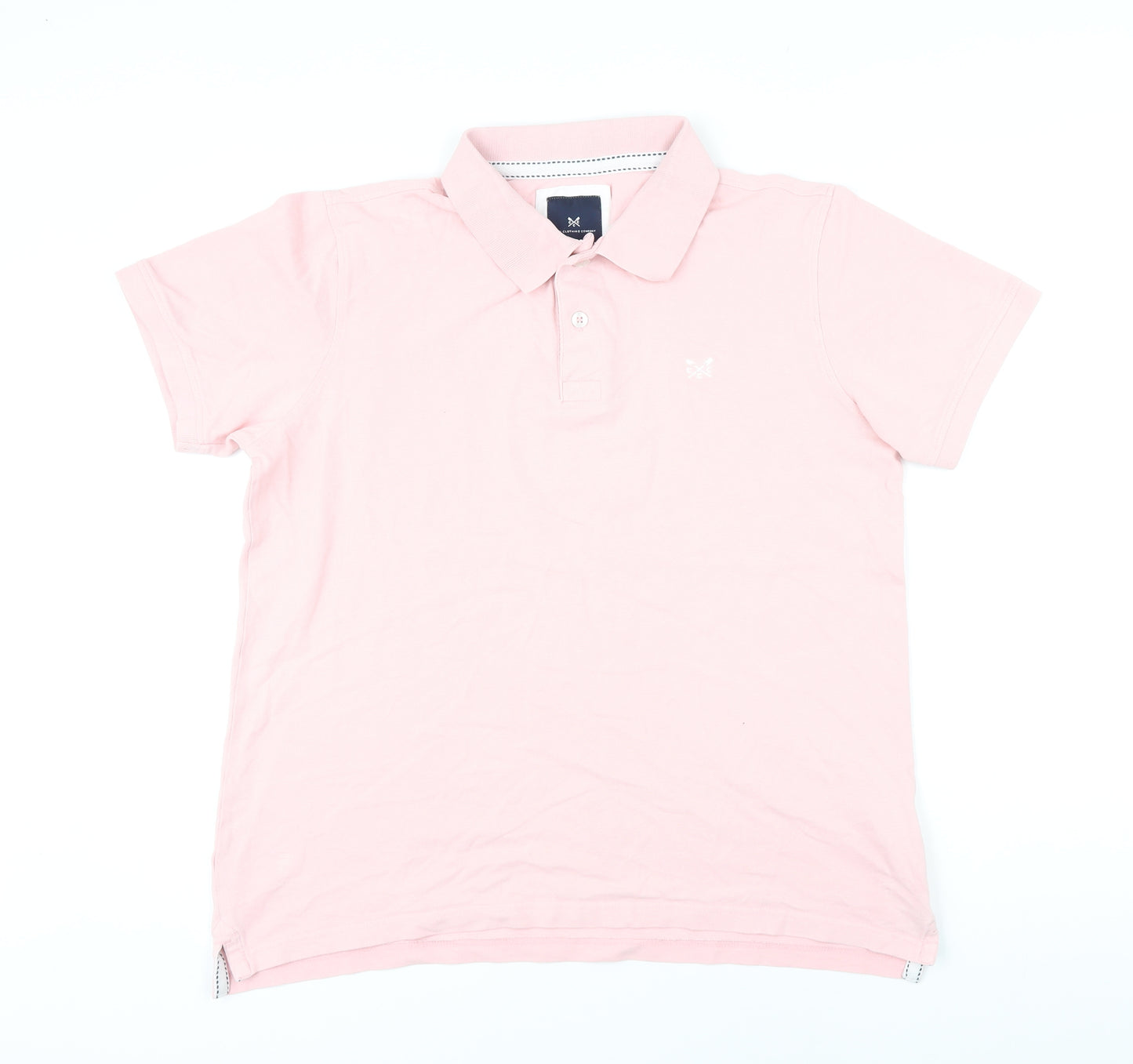 Crew Clothing Womens Orange 100% Cotton Basic Polo Size L Collared