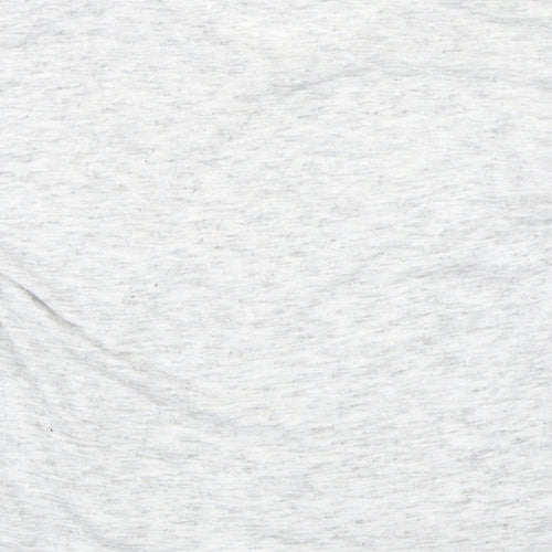 Savannah Miller Womens Grey Polyester Basic T-Shirt Size 8 Boat Neck