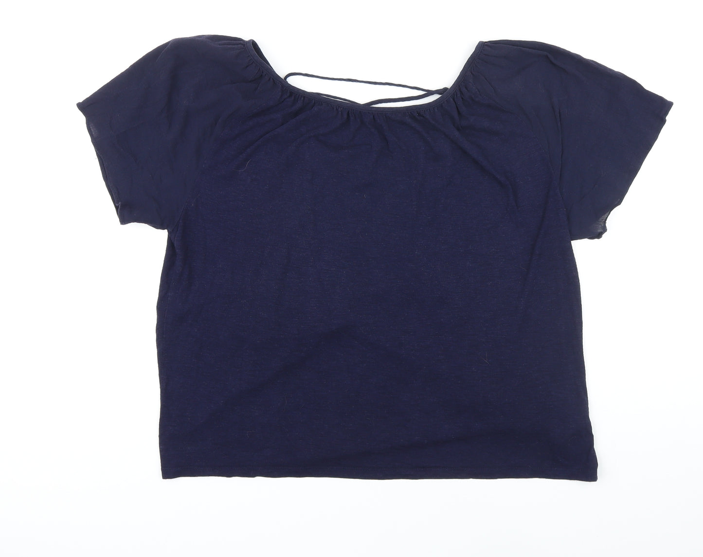 Gap Womens Blue Cotton Tunic T-Shirt Size M Boat Neck