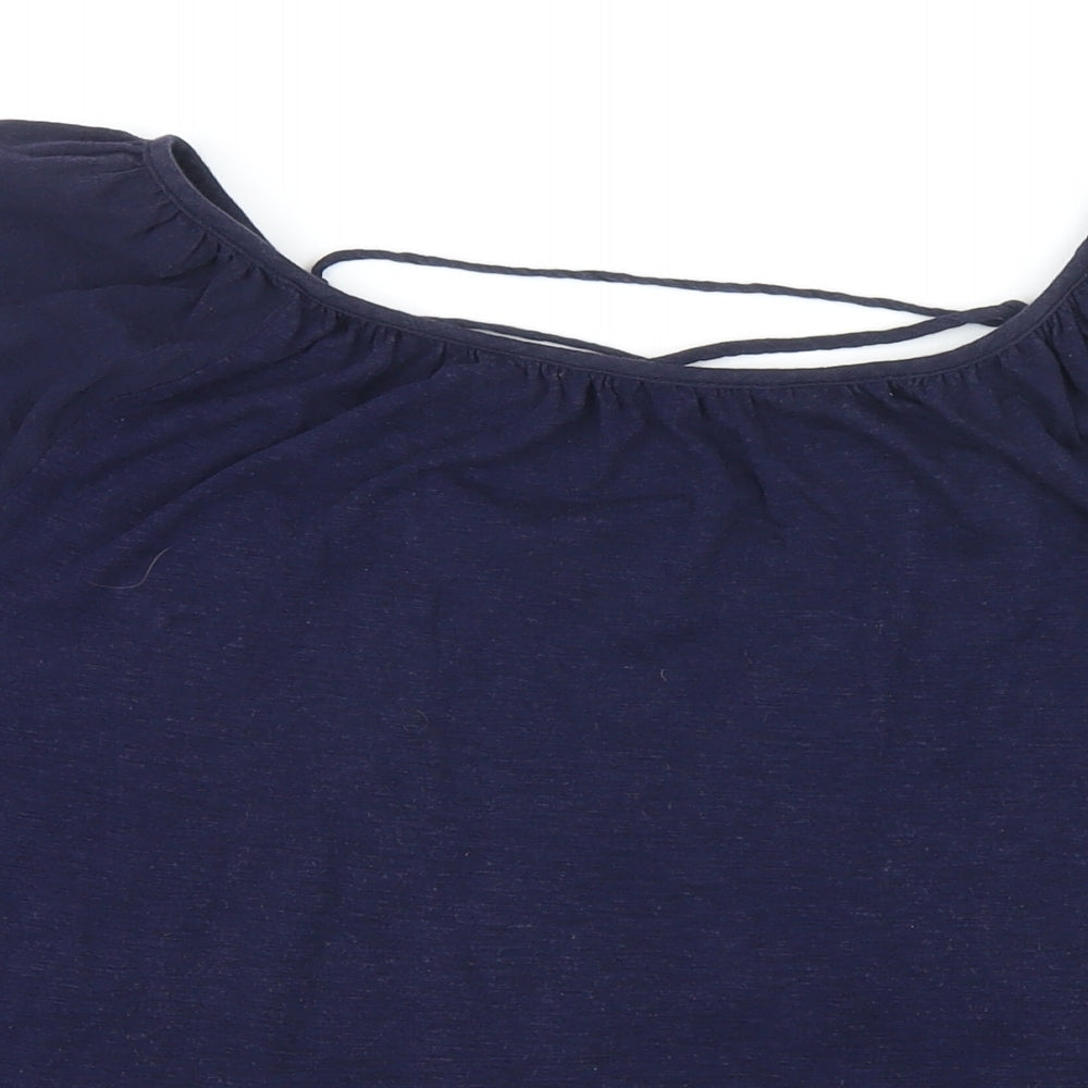 Gap Womens Blue Cotton Tunic T-Shirt Size M Boat Neck