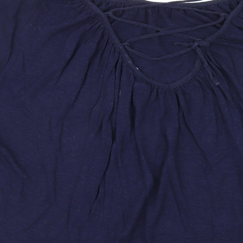 Gap Womens Blue Cotton Tunic T-Shirt Size M Boat Neck