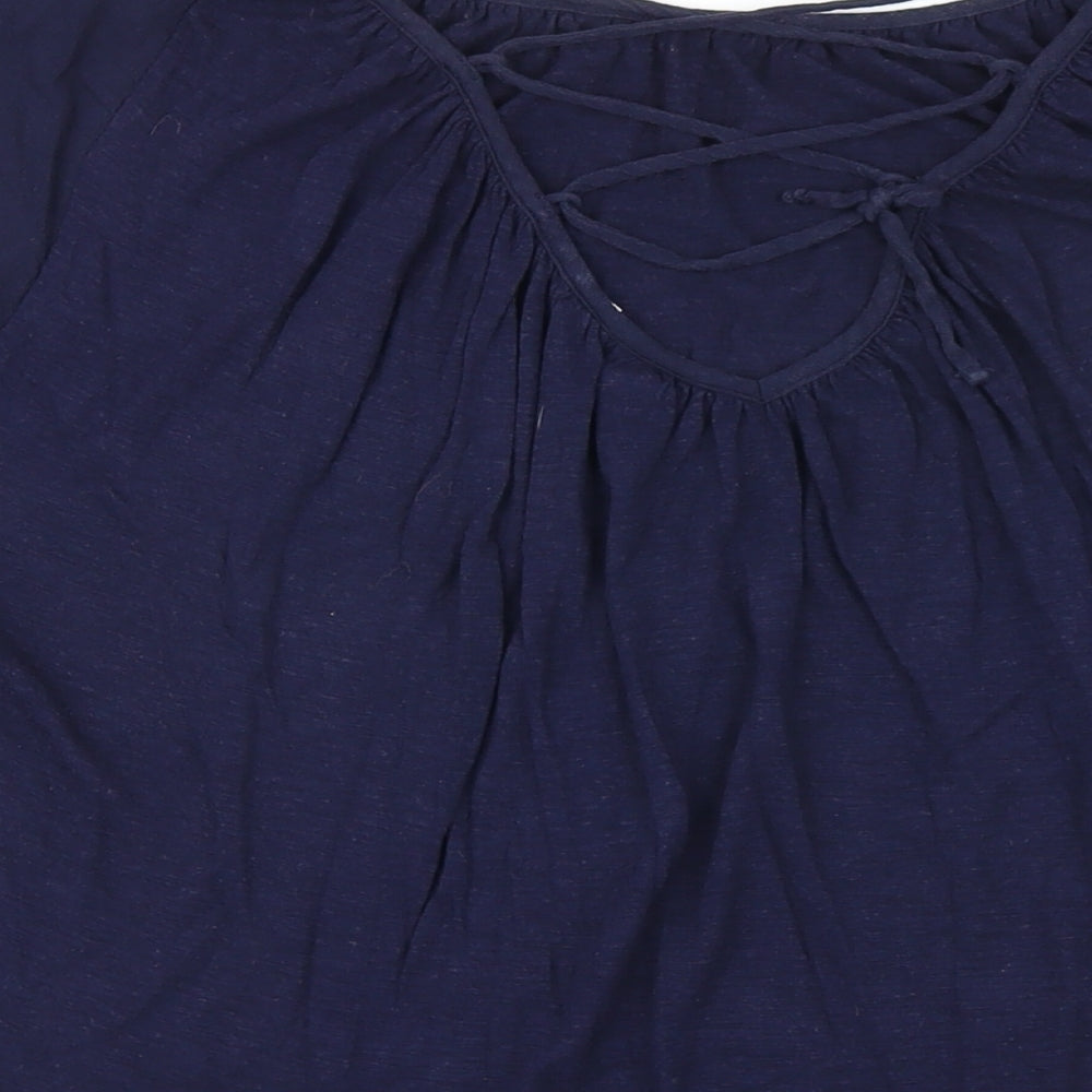 Gap Womens Blue Cotton Tunic T-Shirt Size M Boat Neck