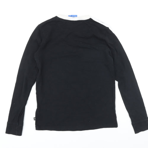 Addidas Womens Black Cotton Basic T-Shirt Size 8 Round Neck