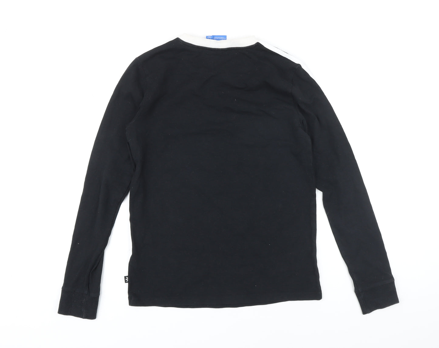 Addidas Womens Black Cotton Basic T-Shirt Size 8 Round Neck