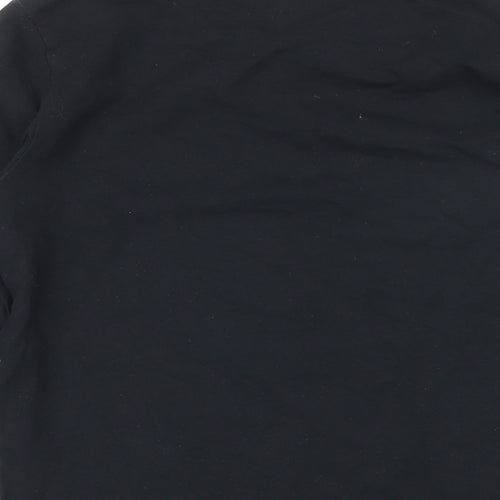 Addidas Womens Black Cotton Basic T-Shirt Size 8 Round Neck