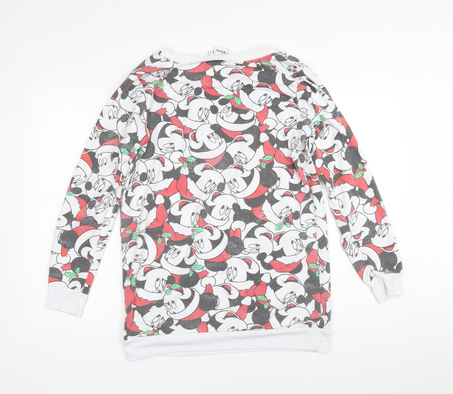 Disney Womens Multicoloured Geometric Polyester Pullover Sweatshirt Size 12