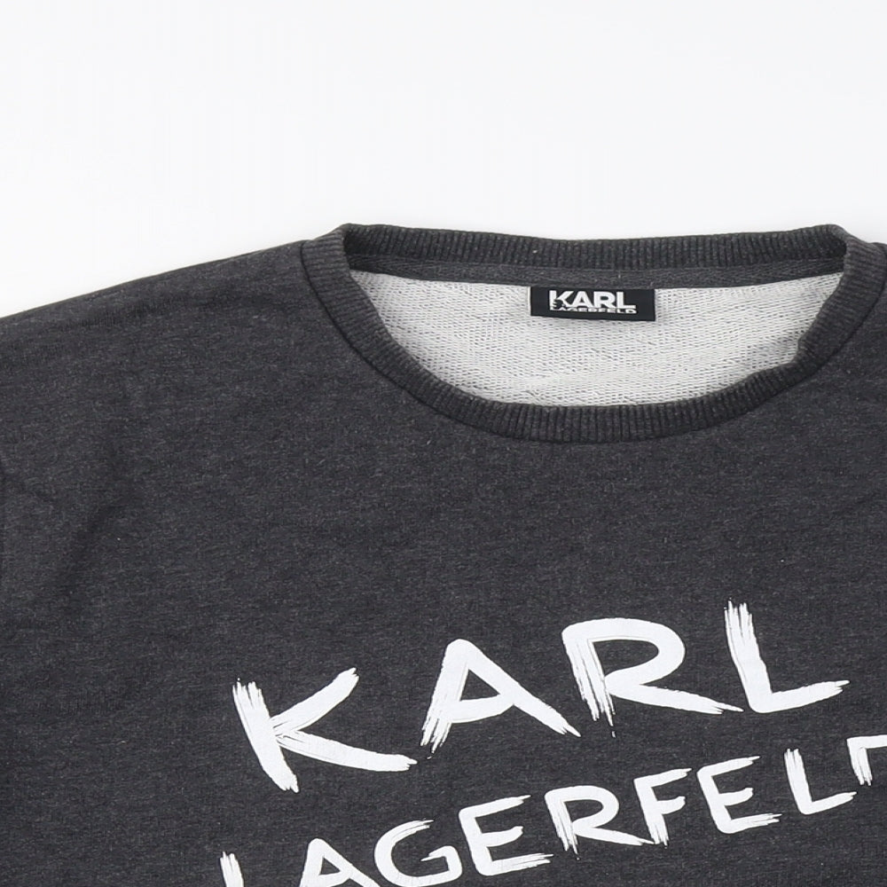 Karl Lagerfeld Unisex Grey Logo Sweatshirt M